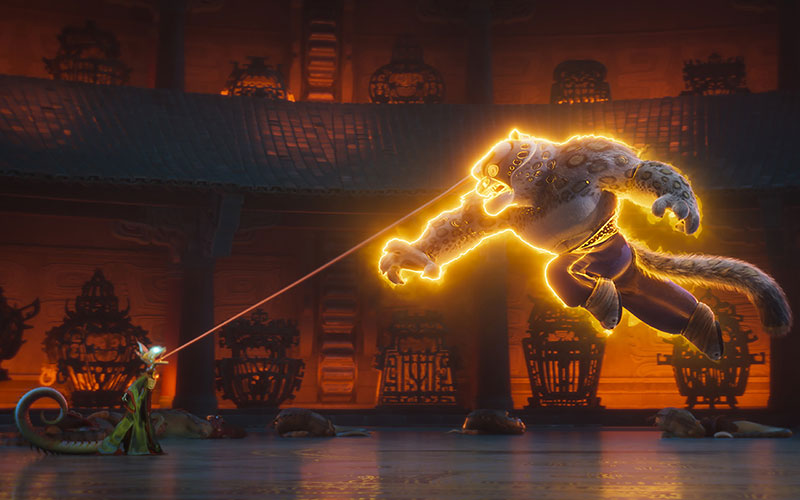 una scena di Kung Fu Panda 4