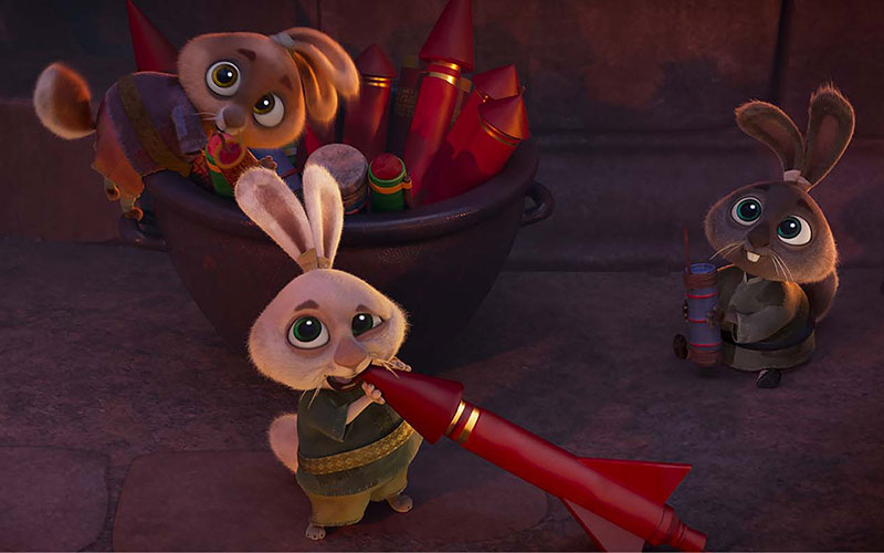 una scena di Kung Fu Panda 4